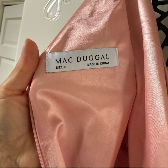 MAC DUGGAL Embellished One Shoulder Asymmetrical Gown in Rose 6 NWT - Picture 15 of 16